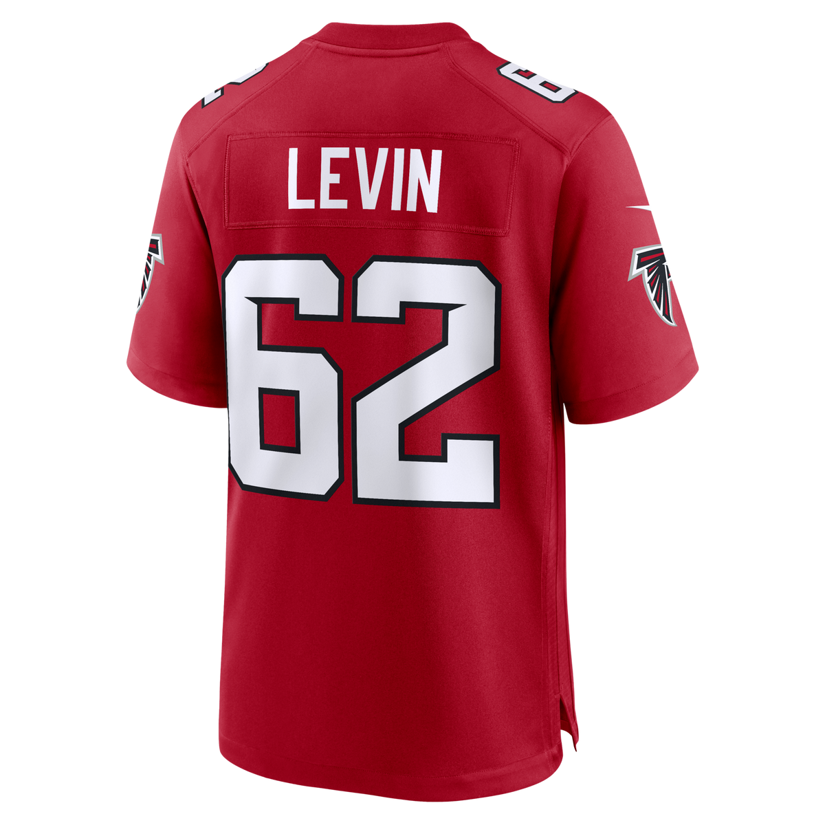 Atlanta Falcons Corey Levin Red Team Game Jersey