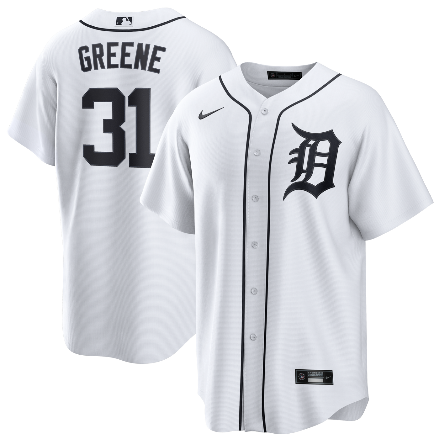 Detroit Tigers Riley Greene Nike White Home Replica Jersey