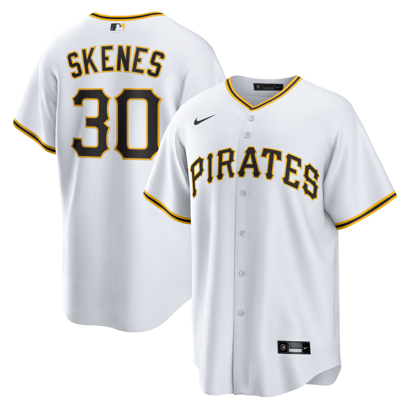 Pittsburgh Pirates Paul Skenes Nike White Home Replica Player Jersey