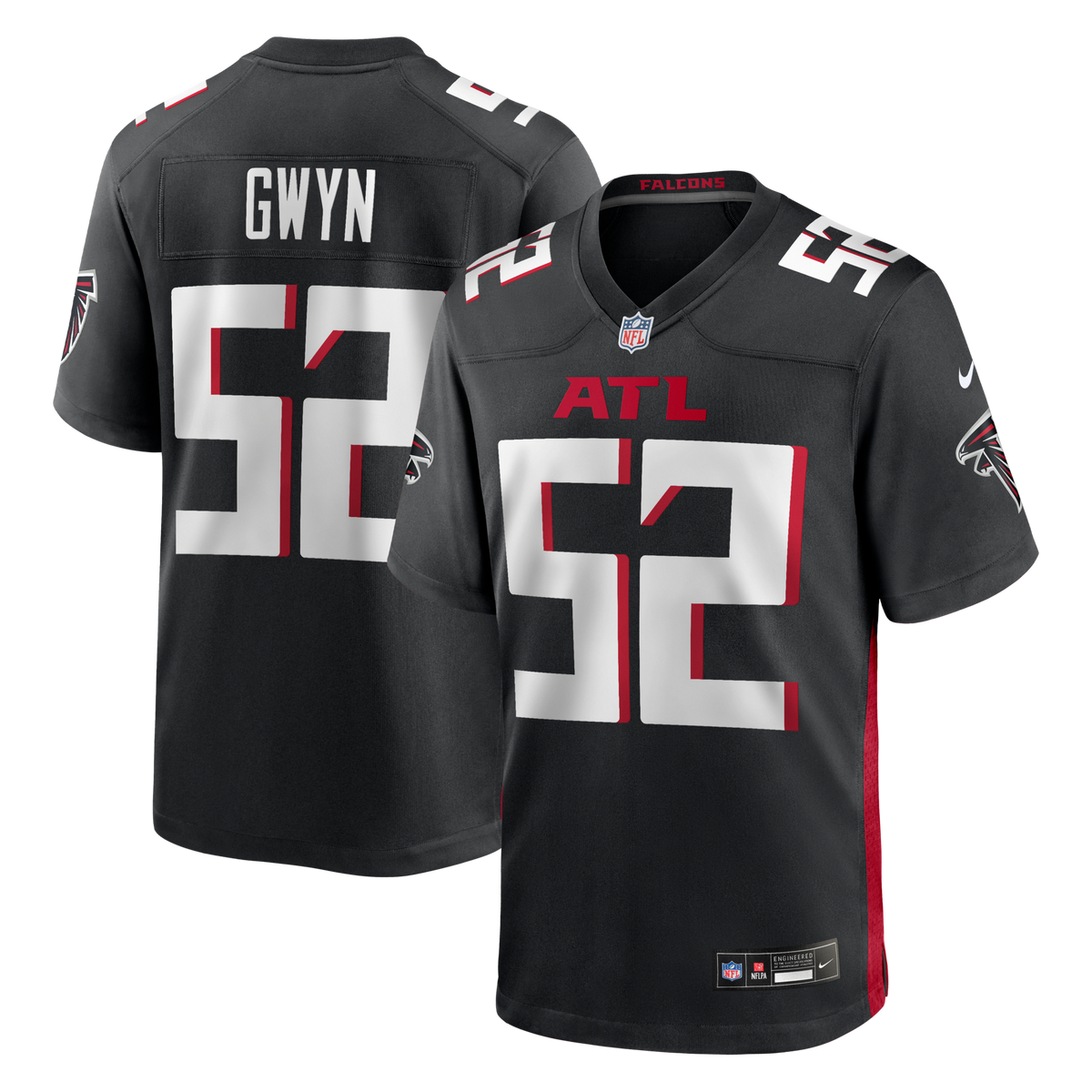 Atlanta Falcons Jovaughn Gwyn Black Team Game Jersey