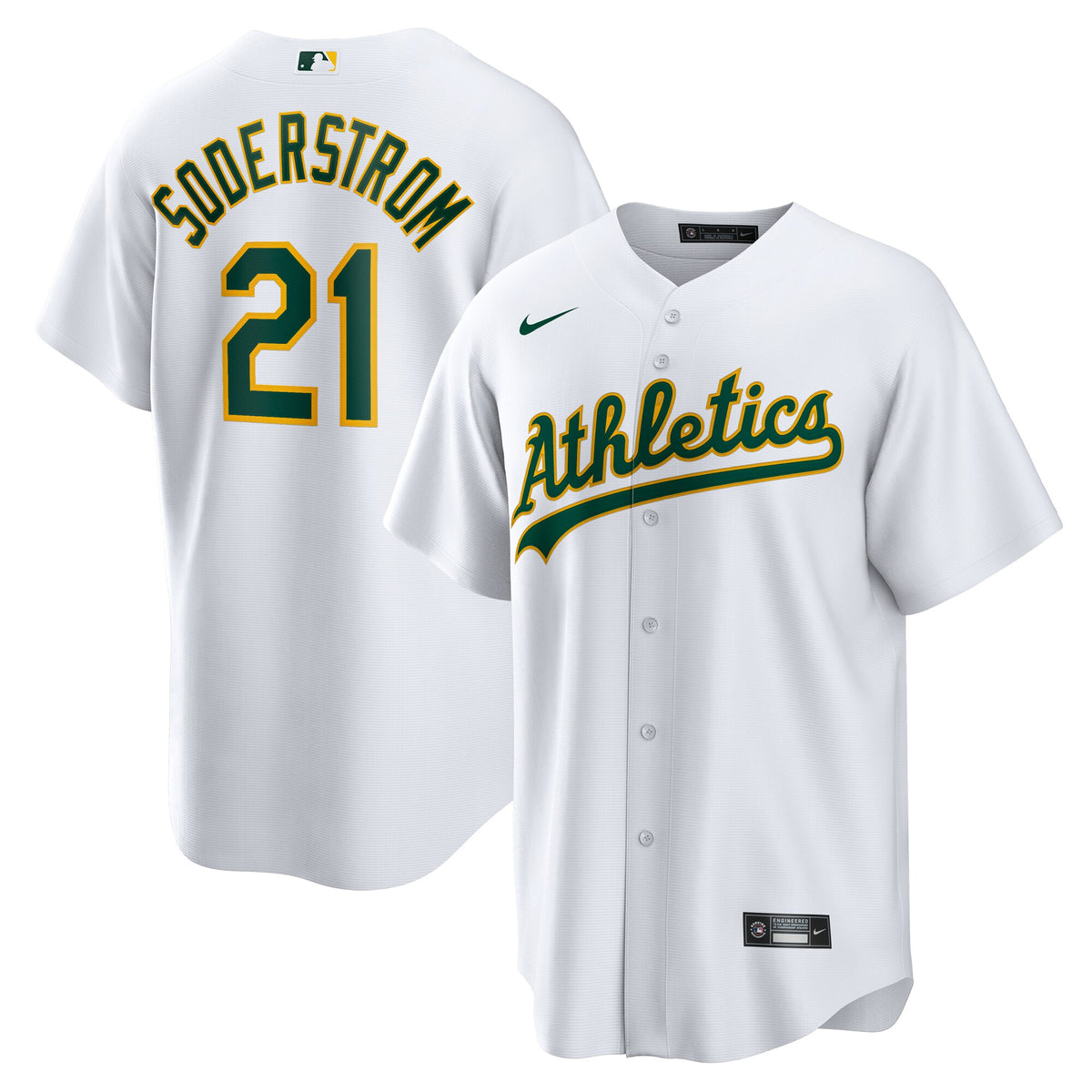 Athletics Tyler Soderstrom White Home Replica Jersey