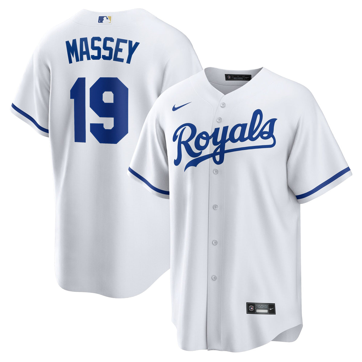 Kansas City Royals Michael Massey White Home Replica Jersey