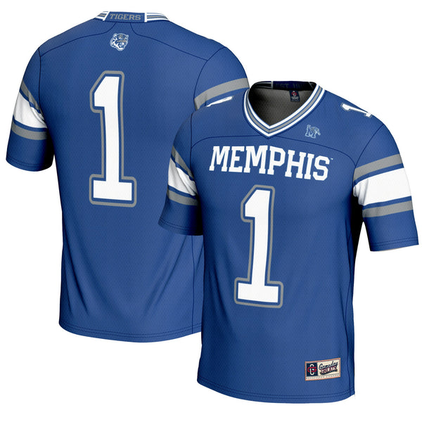 GameDay Greats #1 Royal Memphis Tigers Endzone Football Jersey