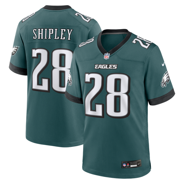 Philadelphia Eagles Will Shipley Midnight Green Team Game Jersey