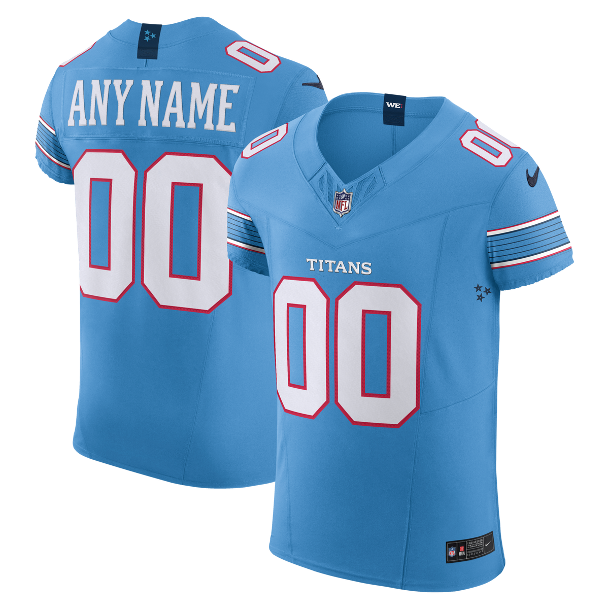 Tennessee Titans Light Blue Vapor F.U.S.E. Elite Custom Jersey