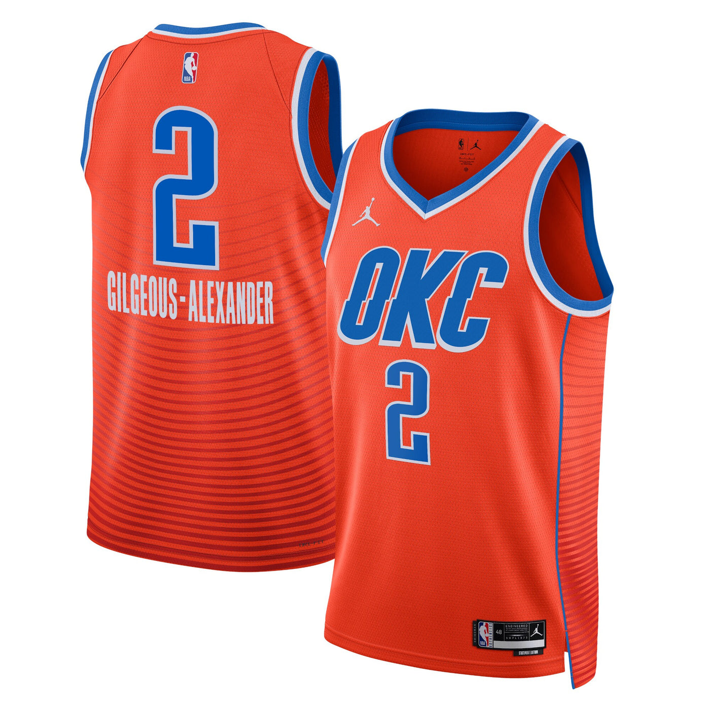 Oklahoma City Thunder Jordan Statement Edition Swingman Jersey - Orange - Shai Gilgeous-Alexander