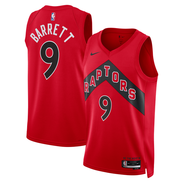 Toronto Raptors Nike Icon Edition Swingman Jersey - Red - RJ Barrett