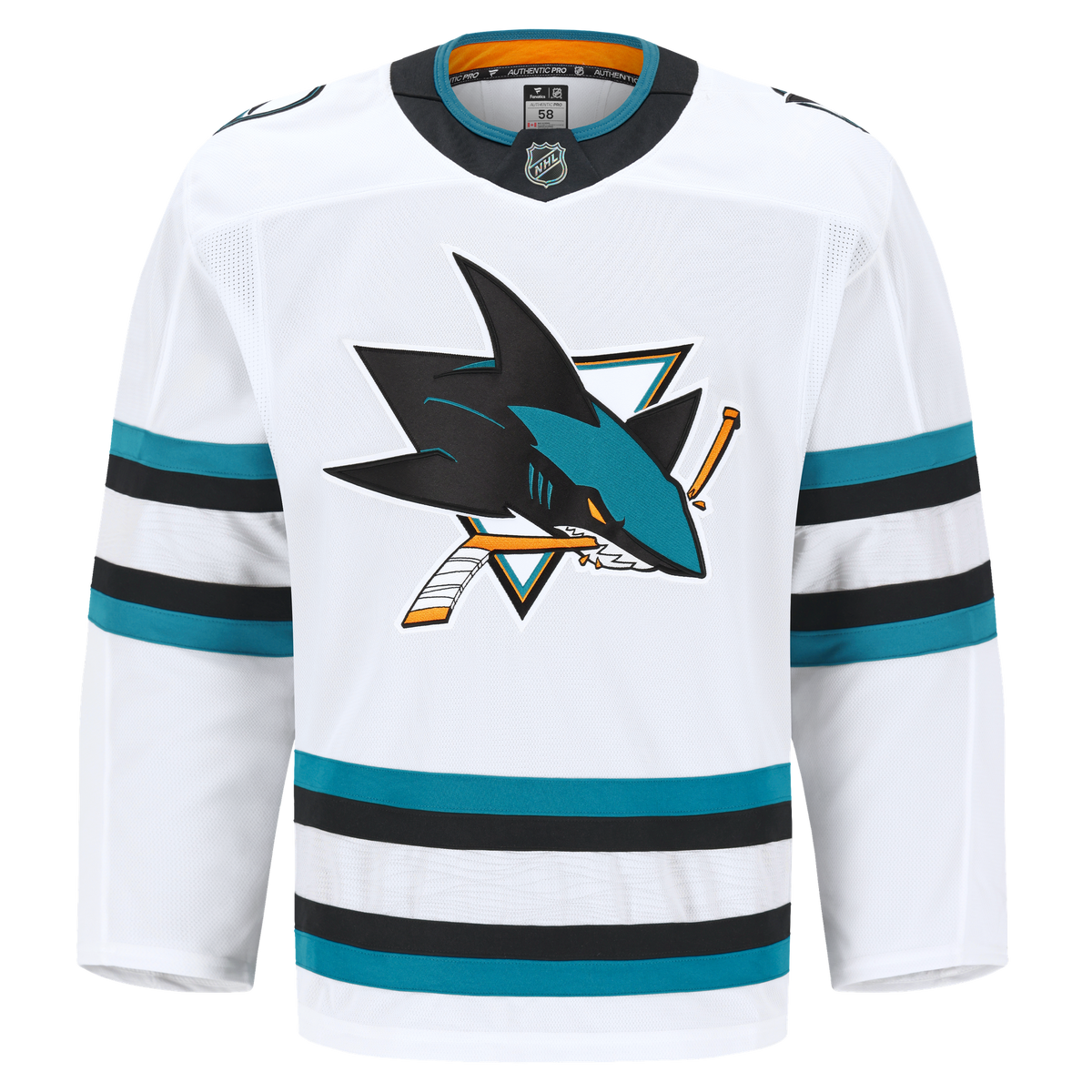 San Jose Sharks Fanatics White Away Authentic Pro Jersey