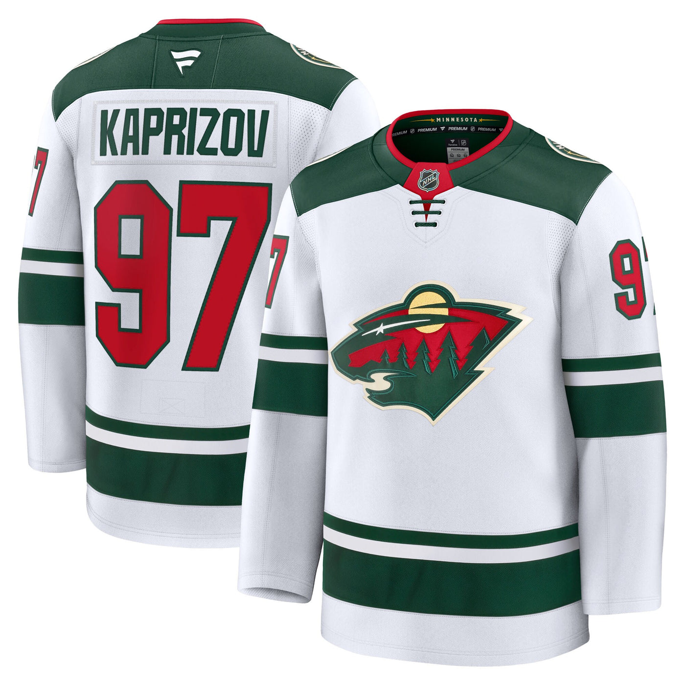 Minnesota Wild Kirill Kaprizov Fanatics White Away Premium Jersey
