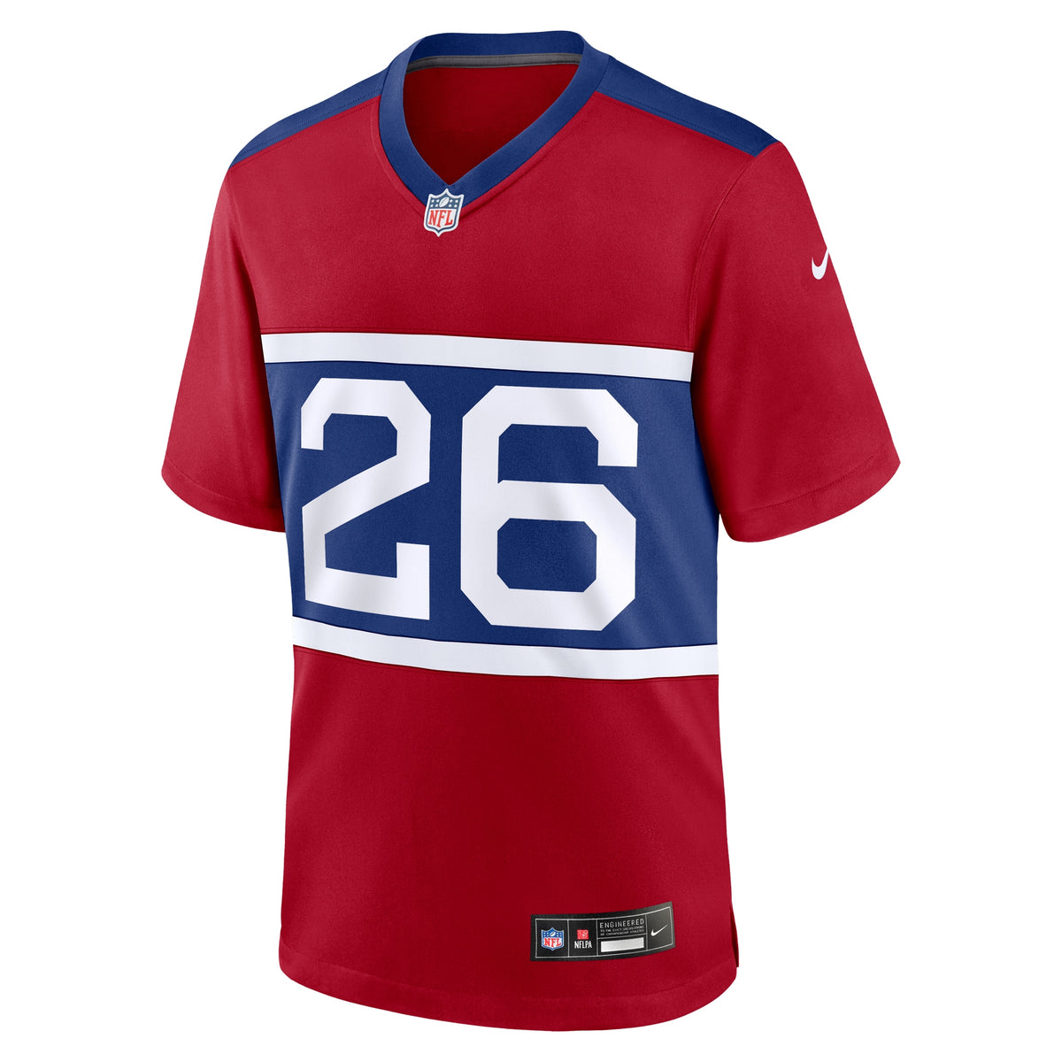 New York Giants Devin Singletary Century Red Alternate Player Game Jersey