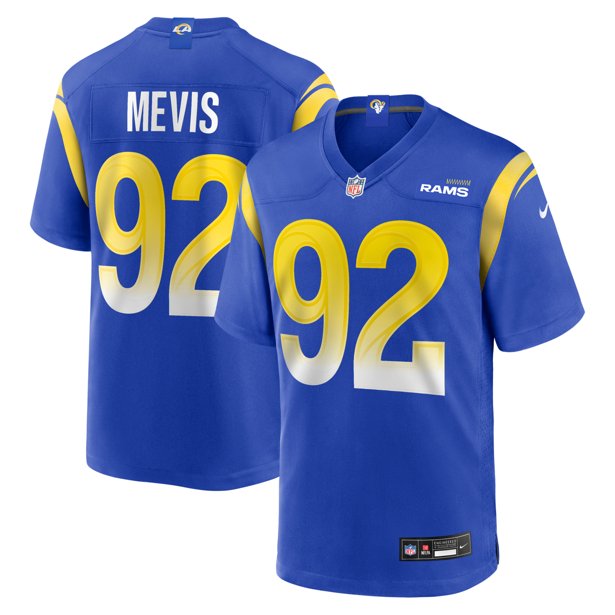 Los Angeles Rams Harrison Mevis Royal Team Game Jersey