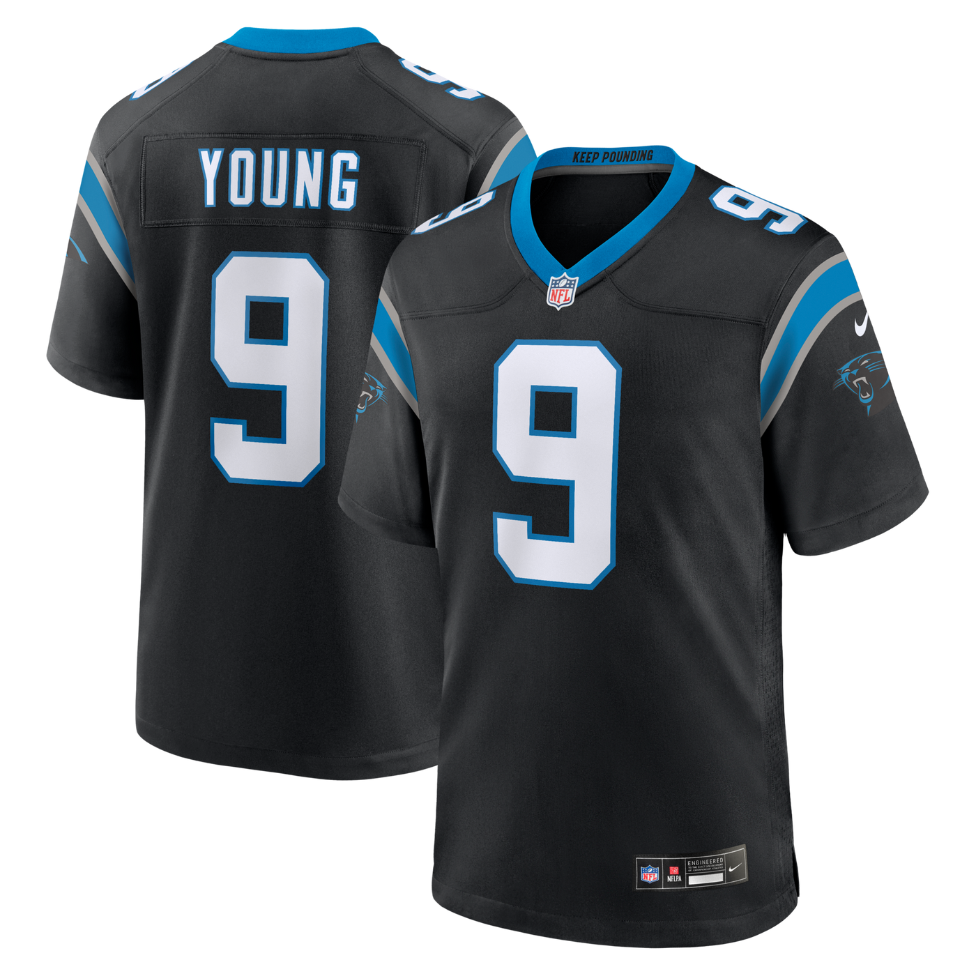 Carolina Panthers Bryce Young Nike Black Team Game Jersey