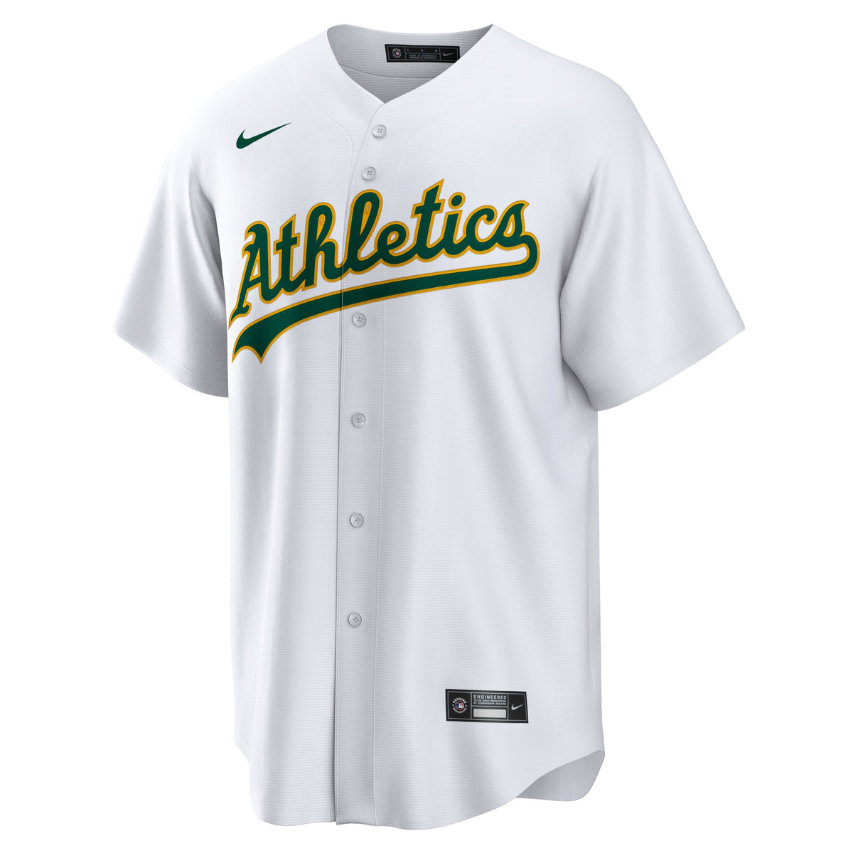 Athletics White Home Blank Replica Jersey