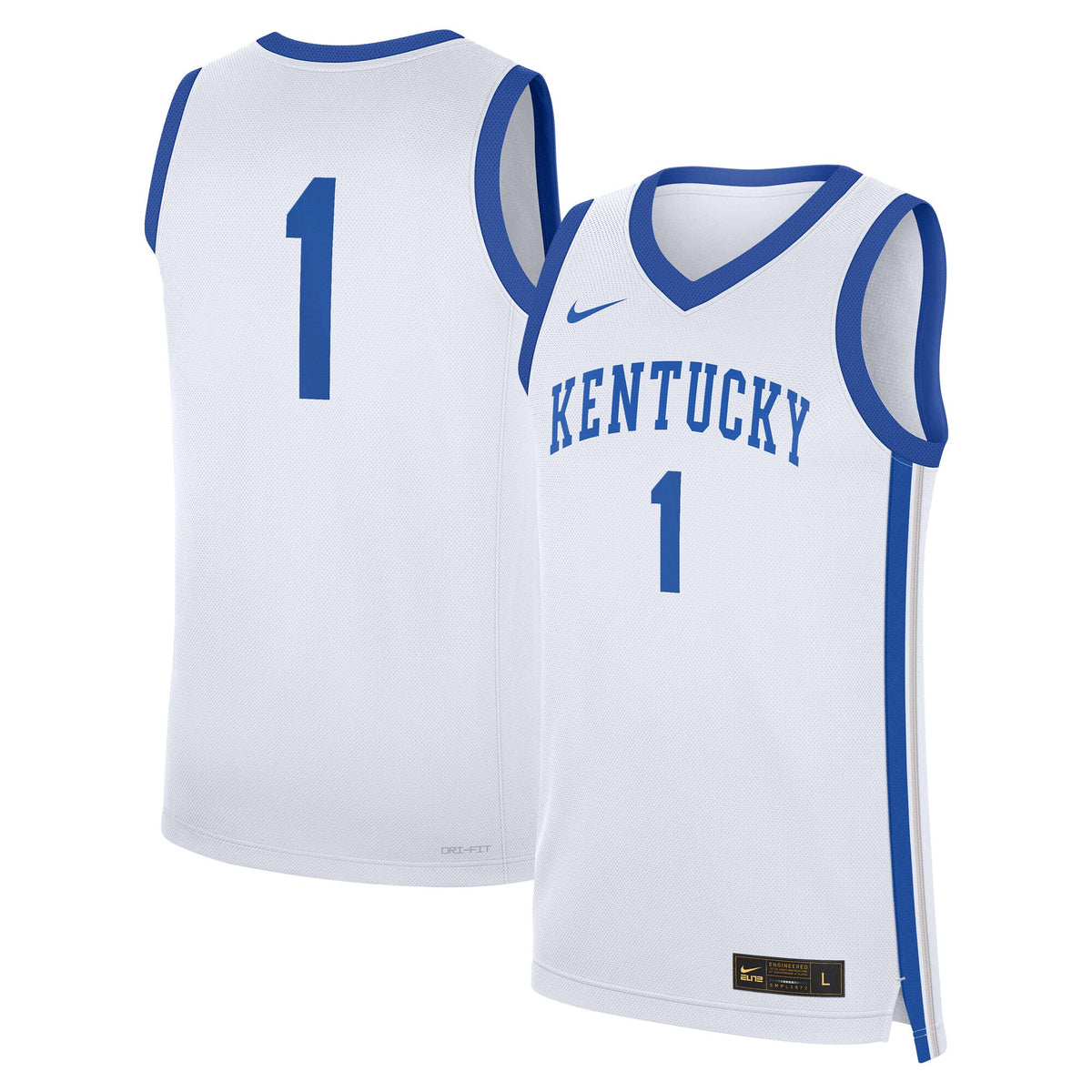 #1 Kentucky Wildcats Home Replica Jersey - White