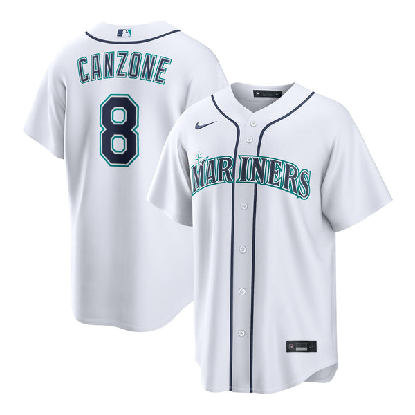 Seattle Mariners Dominic Canzone Nike White Home Replica Jersey