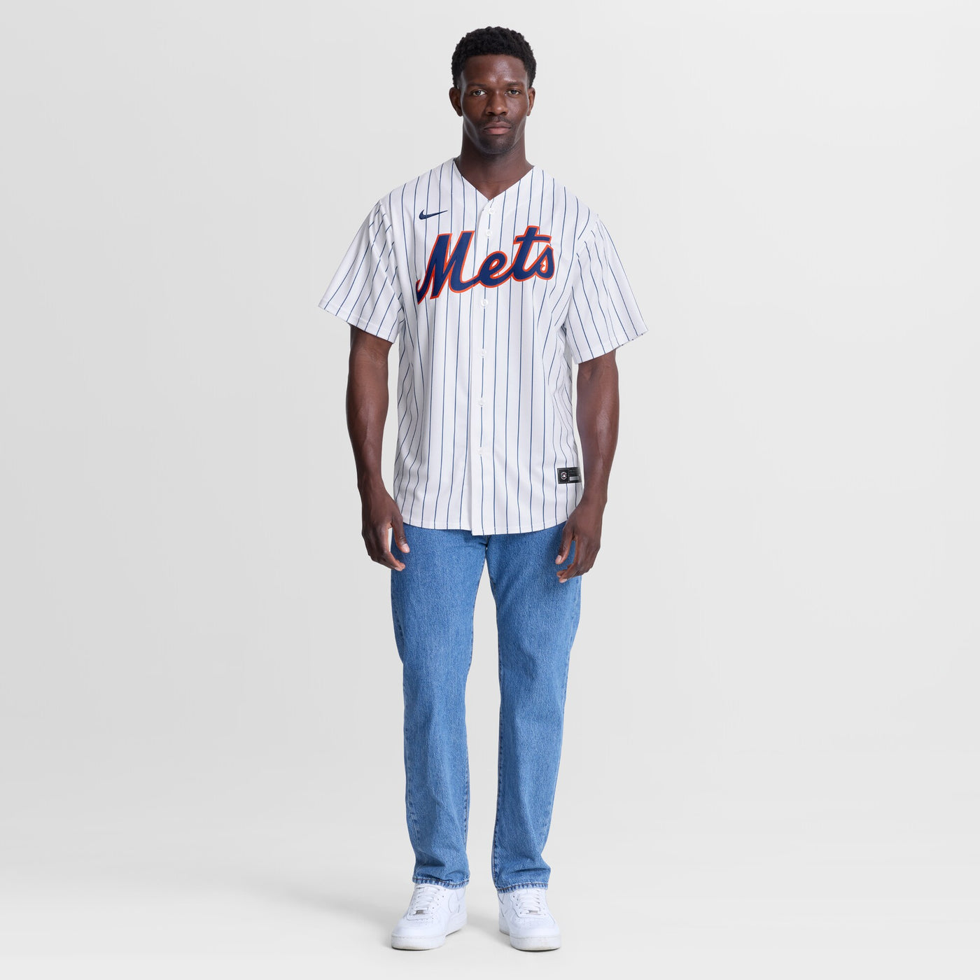New York Mets Carson Benge Nike White Home Replica Jersey