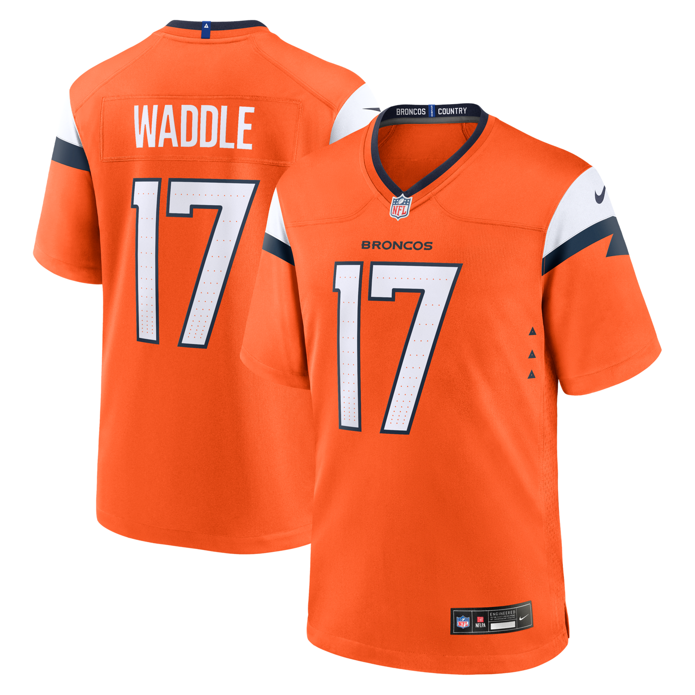 Denver Broncos Jaylen Waddle Nike Orange Game Jersey