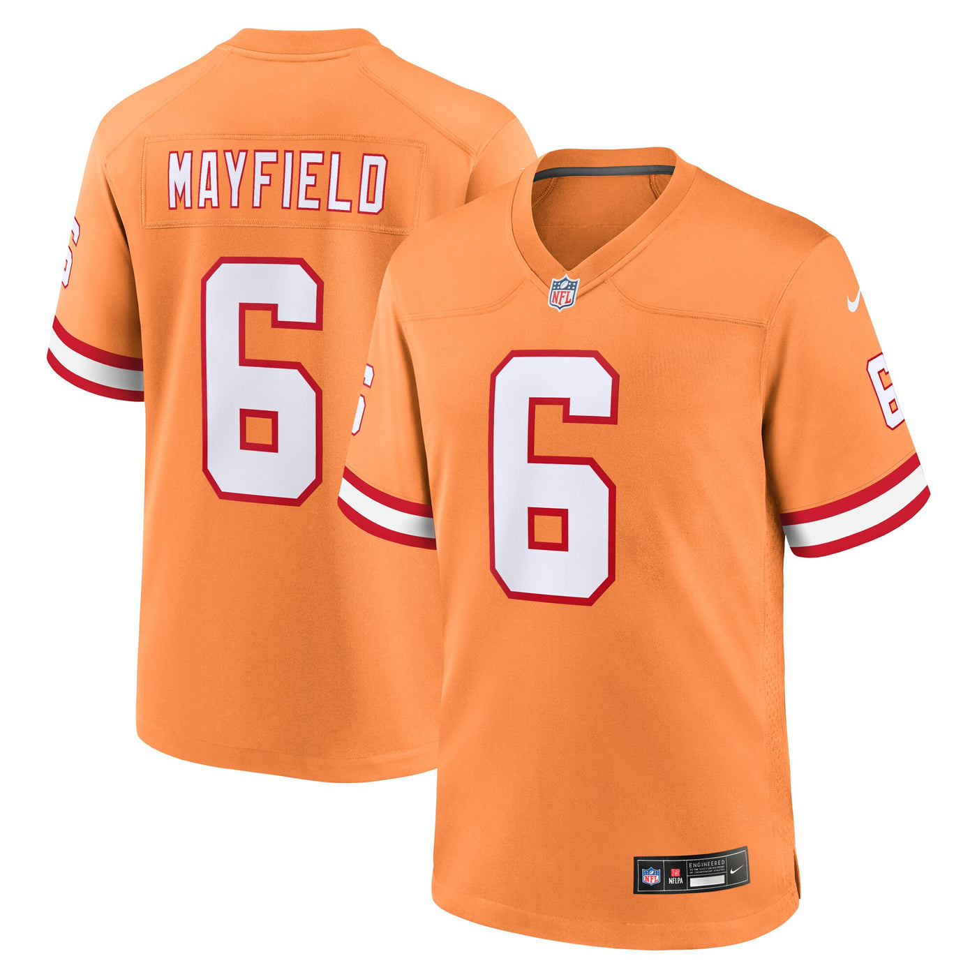 Tampa Bay Buccaneers Baker Mayfield Nike Orange Throwback Game Jersey