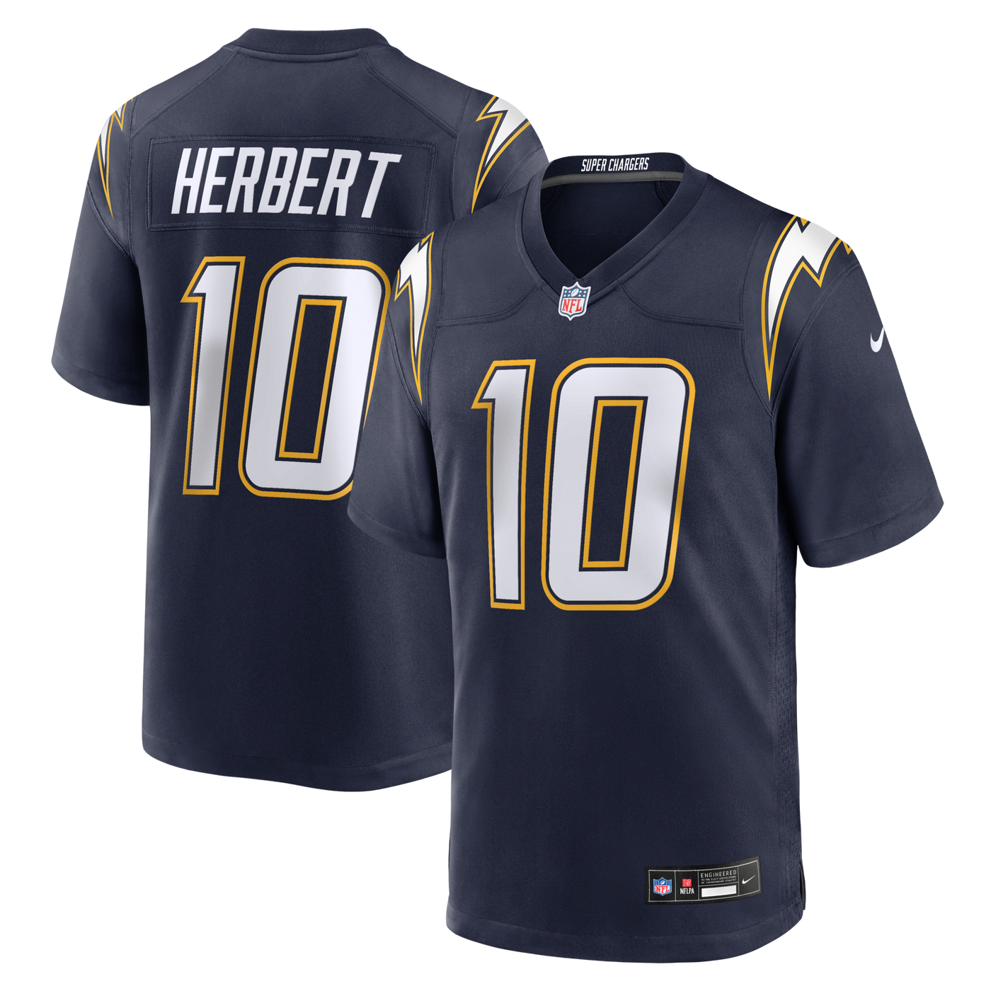 Los Angeles Chargers Justin Herbert Nike Navy Alternate Super Chargers Game Player Jersey