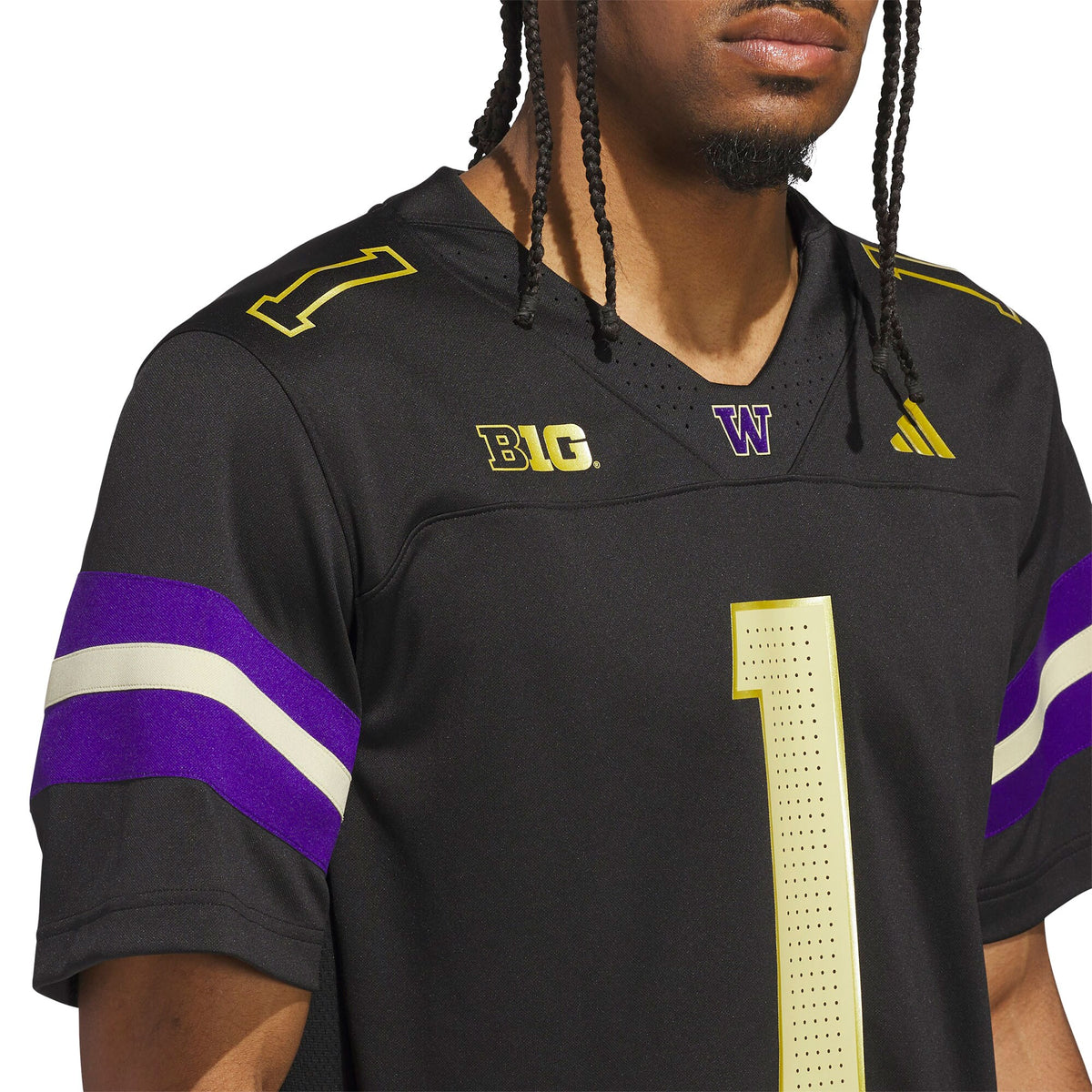 #1 Washington Huskies Premier Strategy Jersey - Black