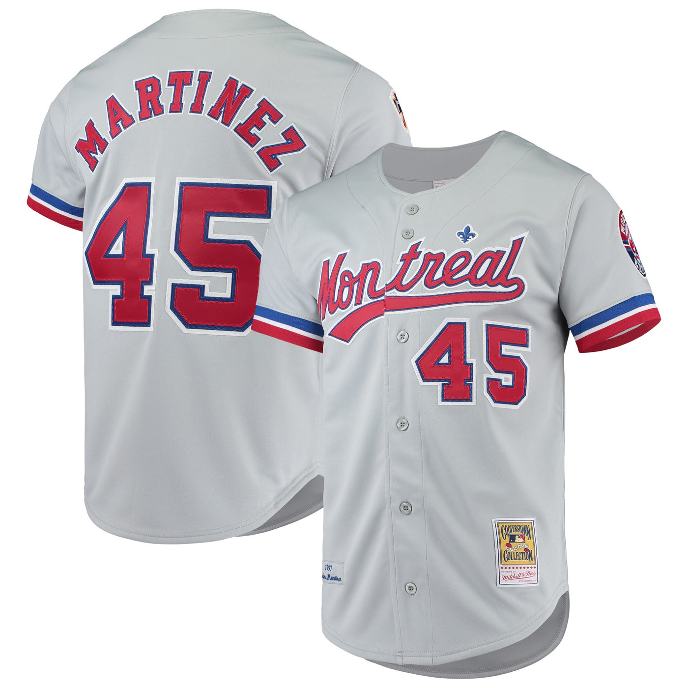 Montreal Expos Pedro Martinez Mitchell & Ness Gray Cooperstown Collection Authentic Jersey
