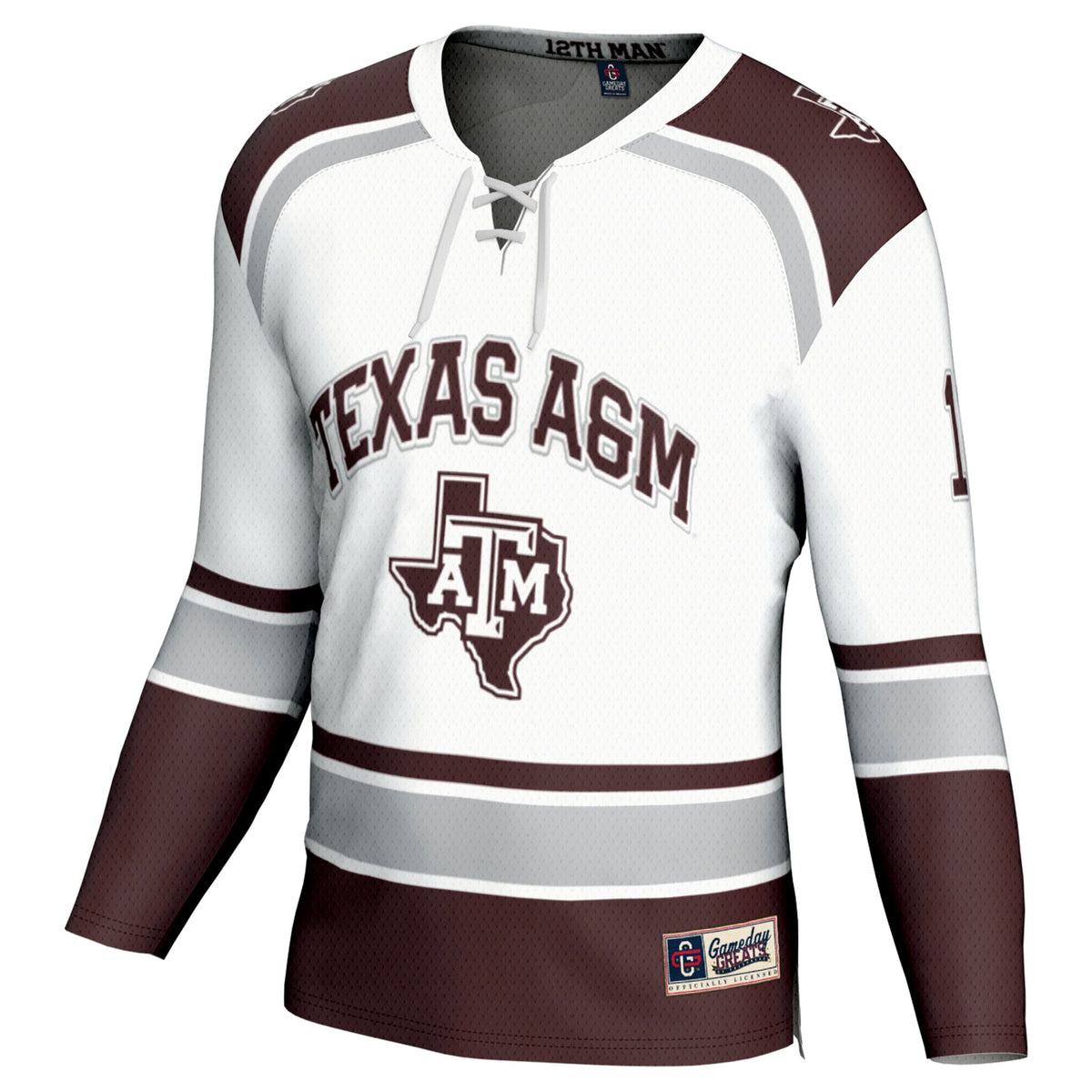 #12 Texas A&M Aggies GameDay Greats Hockey Fashion Jersey – White