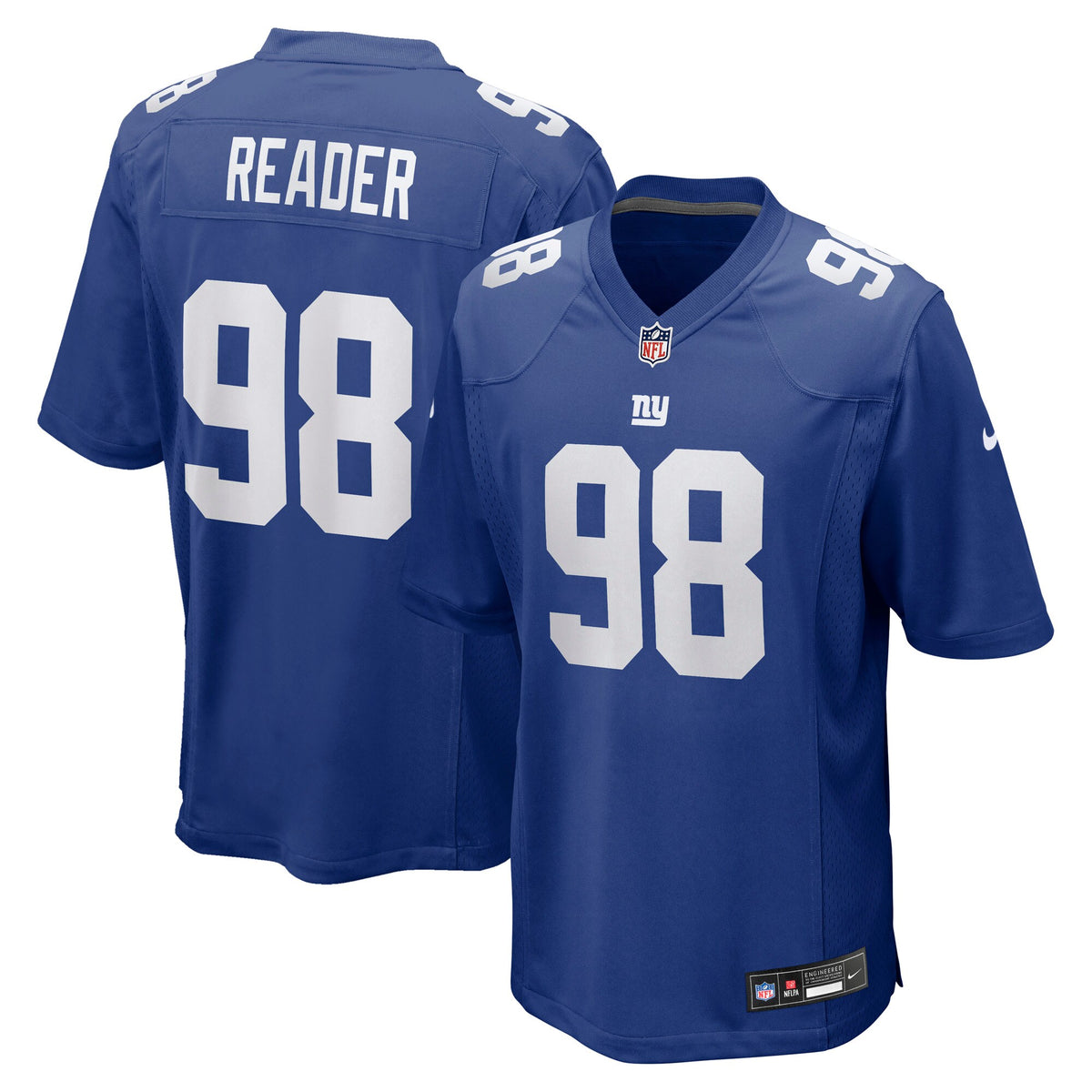 New York Giants D.J. Reader Royal Game Jersey