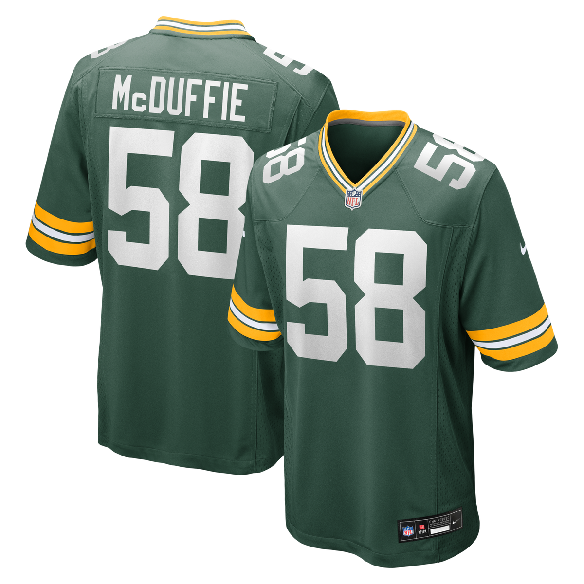 Green Bay Packers Isaiah McDuffie Green Game Jersey
