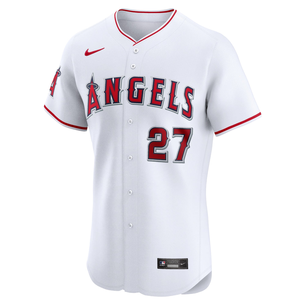 Los Angeles Angels Mike Trout White Home Elite Player Jersey