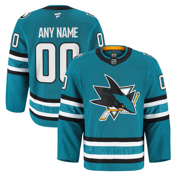 San Jose Sharks Fanatics Teal Home Authentic Pro Custom Jersey