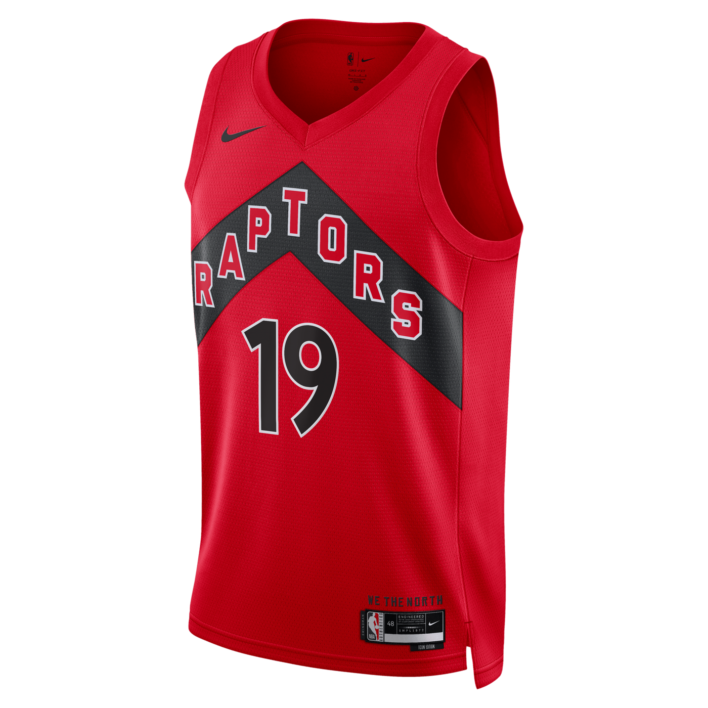 Toronto Raptors Nike Icon Edition Swingman Jersey - Red - Jakob Poeltl