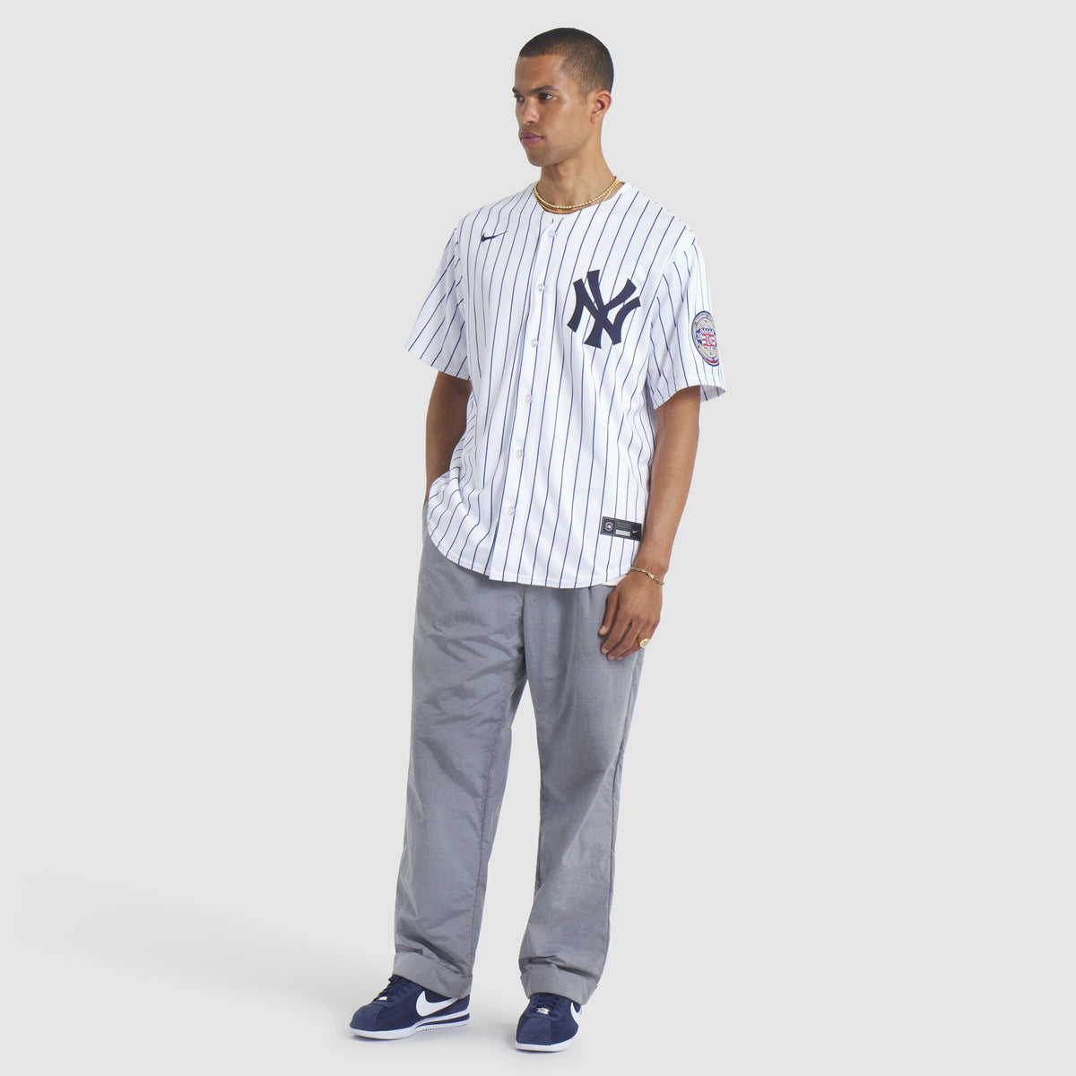 New York Yankees CC Sabathia White 2025 Baseball Hall of Fame Name & Number Retired Replica Jersey