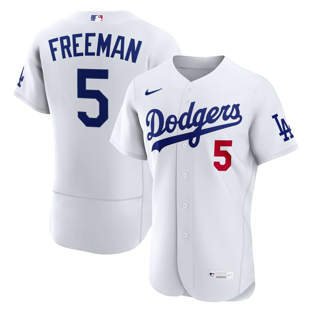 Los Angeles Dodgers Freddie Freeman White Home Authentic Jersey