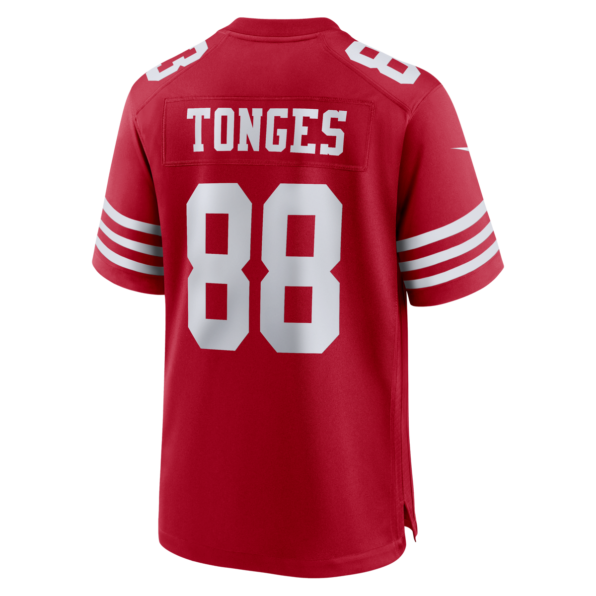 San Francisco 49ers Jake Tonges Scarlet Team Game Jersey