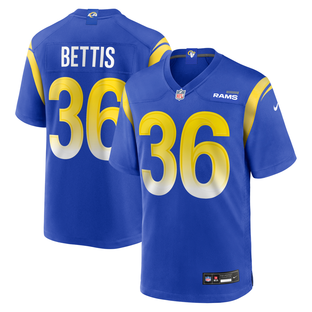 Los Angeles Rams Jerome Bettis Royal Game Retired Player Jersey