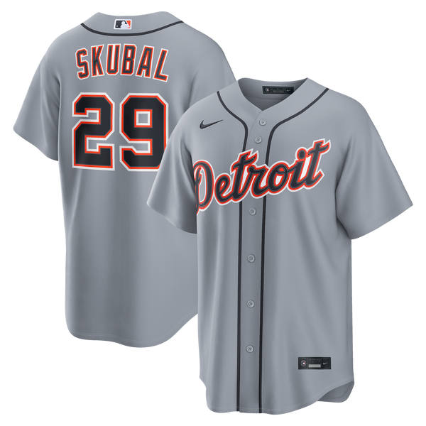 Detroit Tigers Tarik Skubal Nike Gray Road Replica Jersey