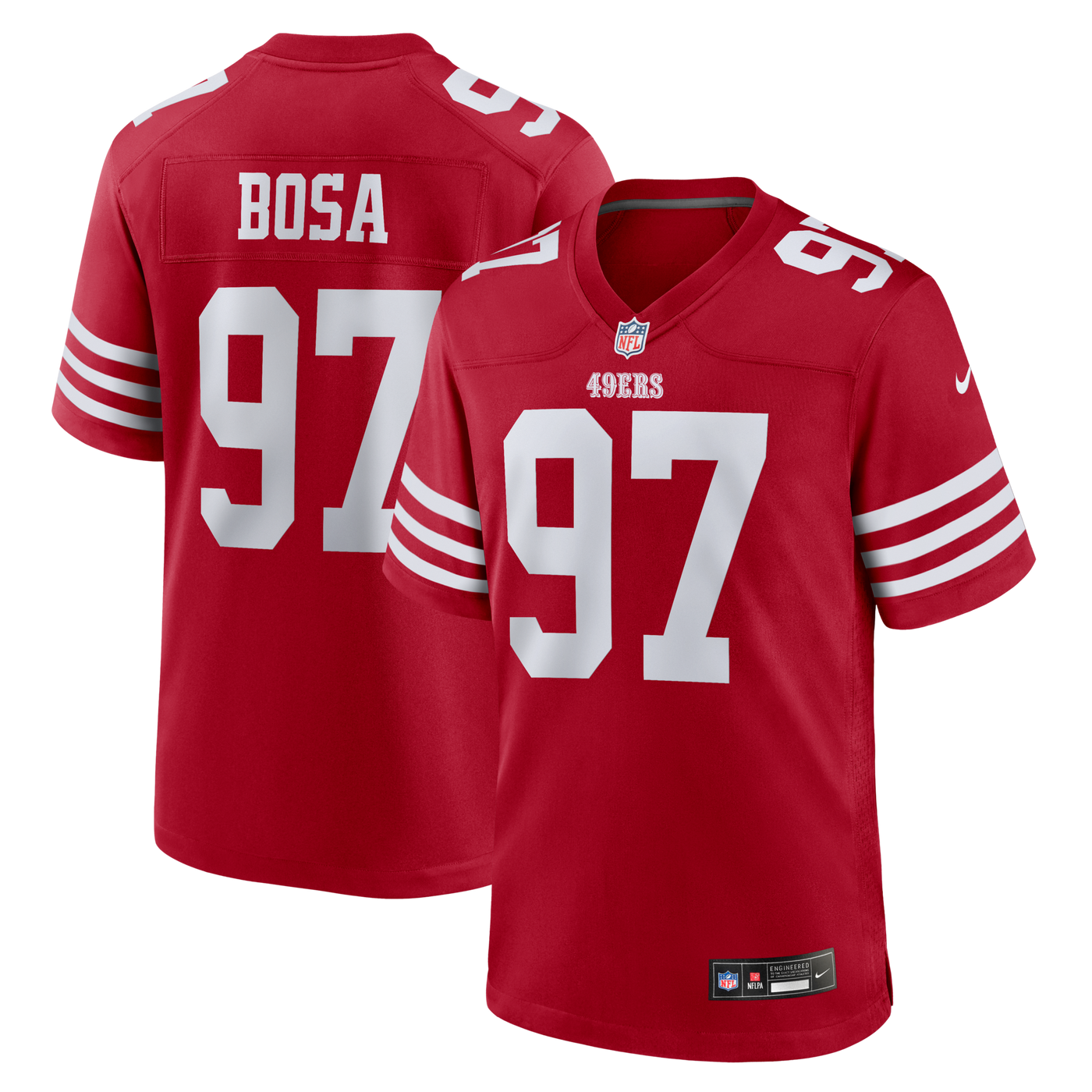 San Francisco 49ers Nick Bosa Nike Scarlet Player Game Jersey