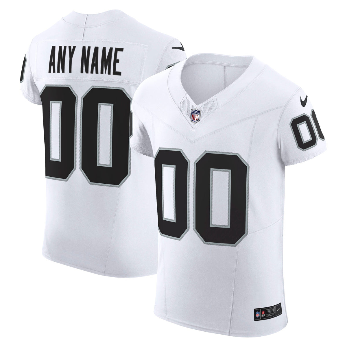 Las Vegas Raiders White Vapor F.U.S.E. Elite Custom Jersey