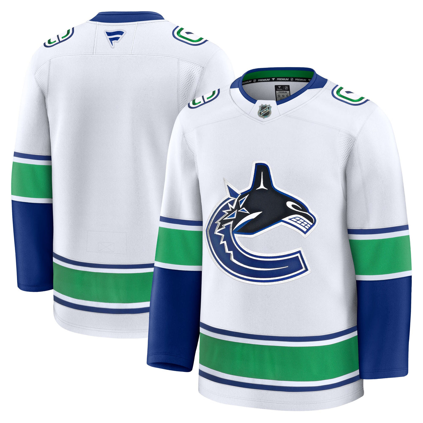 Vancouver Canucks Fanatics White Away Premium Jersey