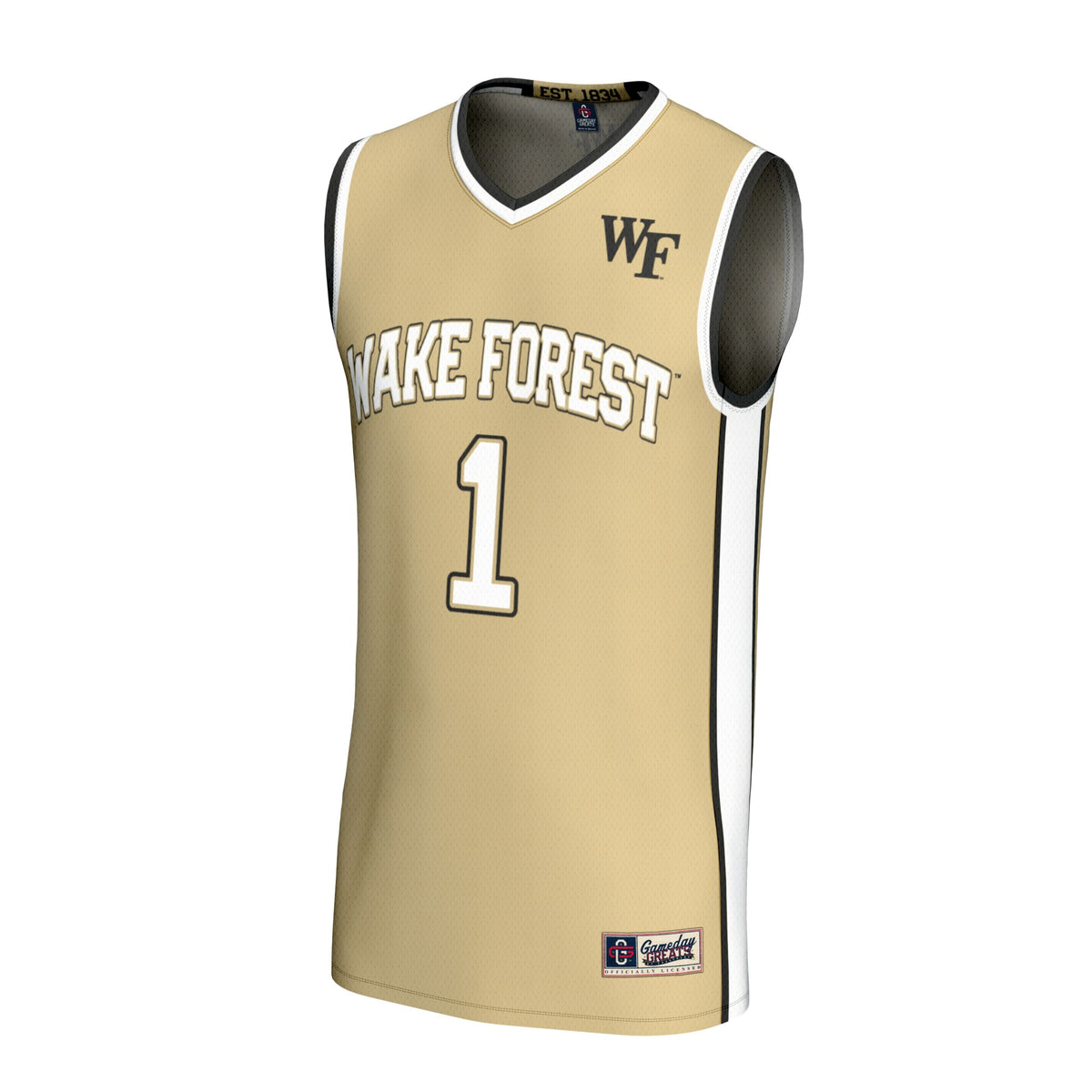 #1 Wake Forest Demon Deacons GameDay Greats Lightweight Basketball Fashion Jersey - Gold