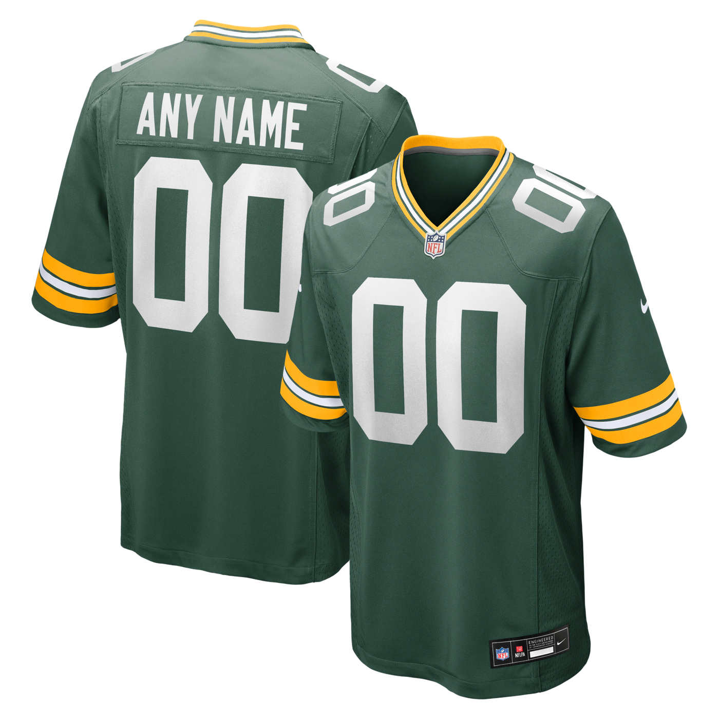 Green Bay Packers Nike Green Custom Game Jersey