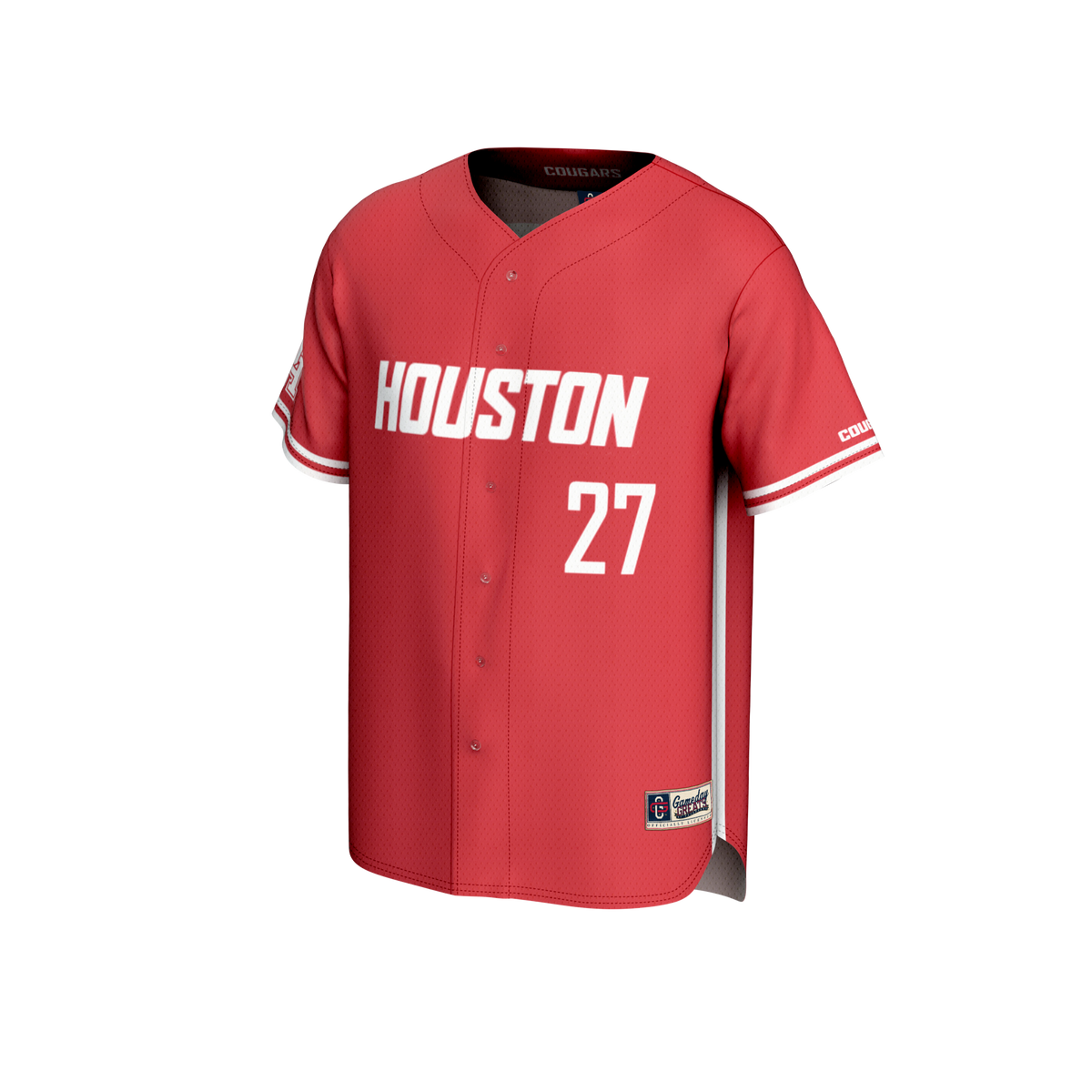 #27 Houston Cougars GameDay Greats Adult Lightweight Collegiate Baseball Fashion Jersey - Red
