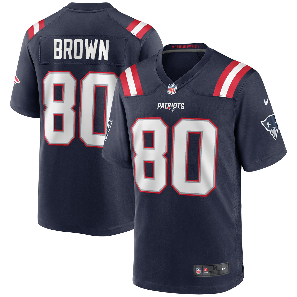New England Patriots Troy Brown Navy Game Retired Player Jersey