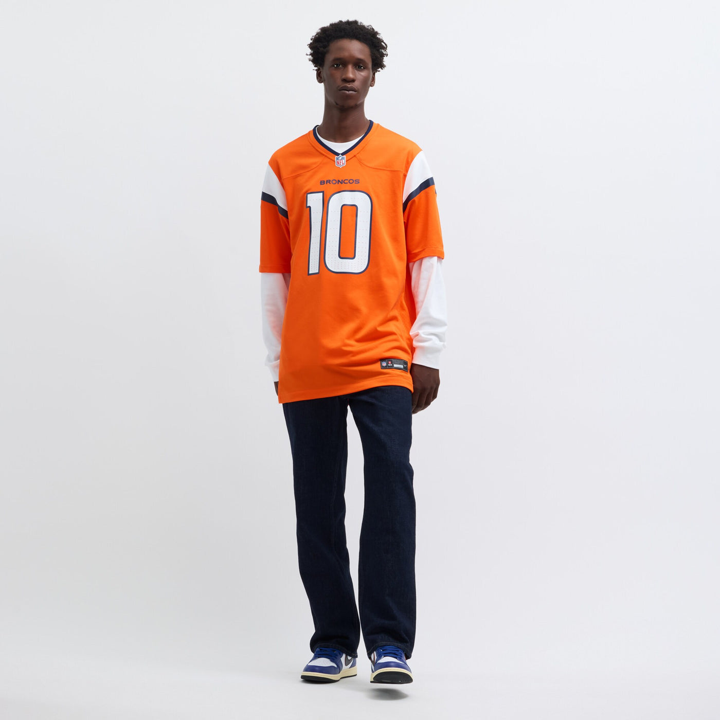 Denver Broncos Bo Nix Nike Orange Player Game Jersey
