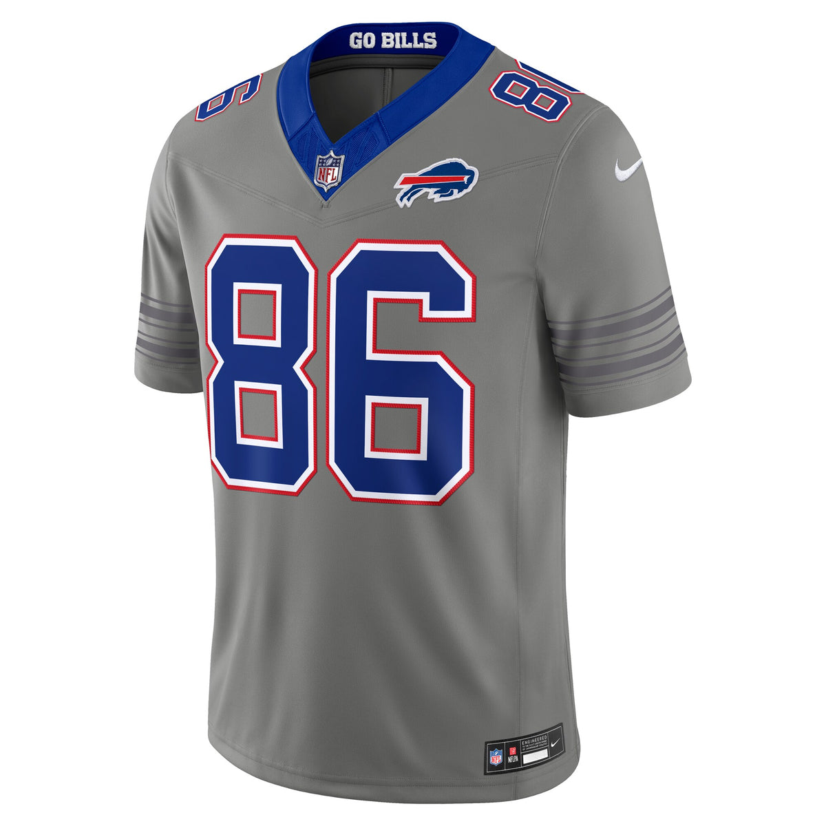 Buffalo Bills Dalton Kincaid Gray Nickel City Vapor F.U.S.E. Stitched Limited Jersey