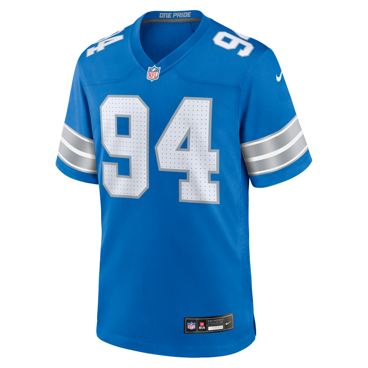 Detroit Lions Mekhi Wingo Blue Team Game Jersey