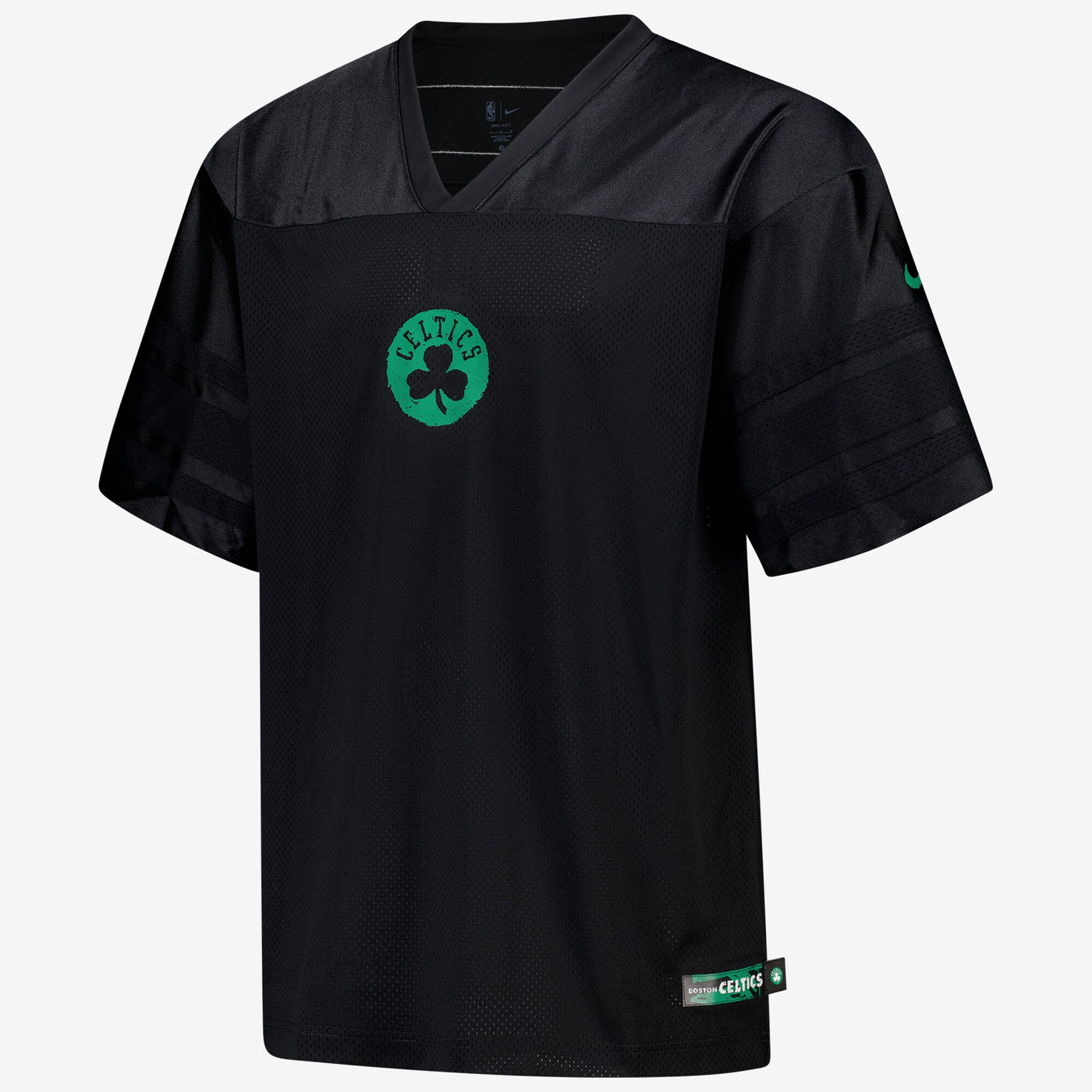 Boston Celtics Nike Courtside Football Jersey - Black -
