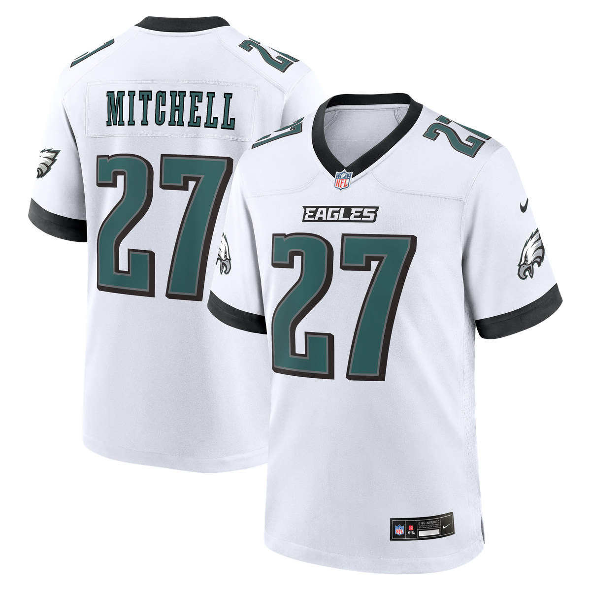 Philadelphia Eagles Quinyon Mitchell Nike White Game Jersey