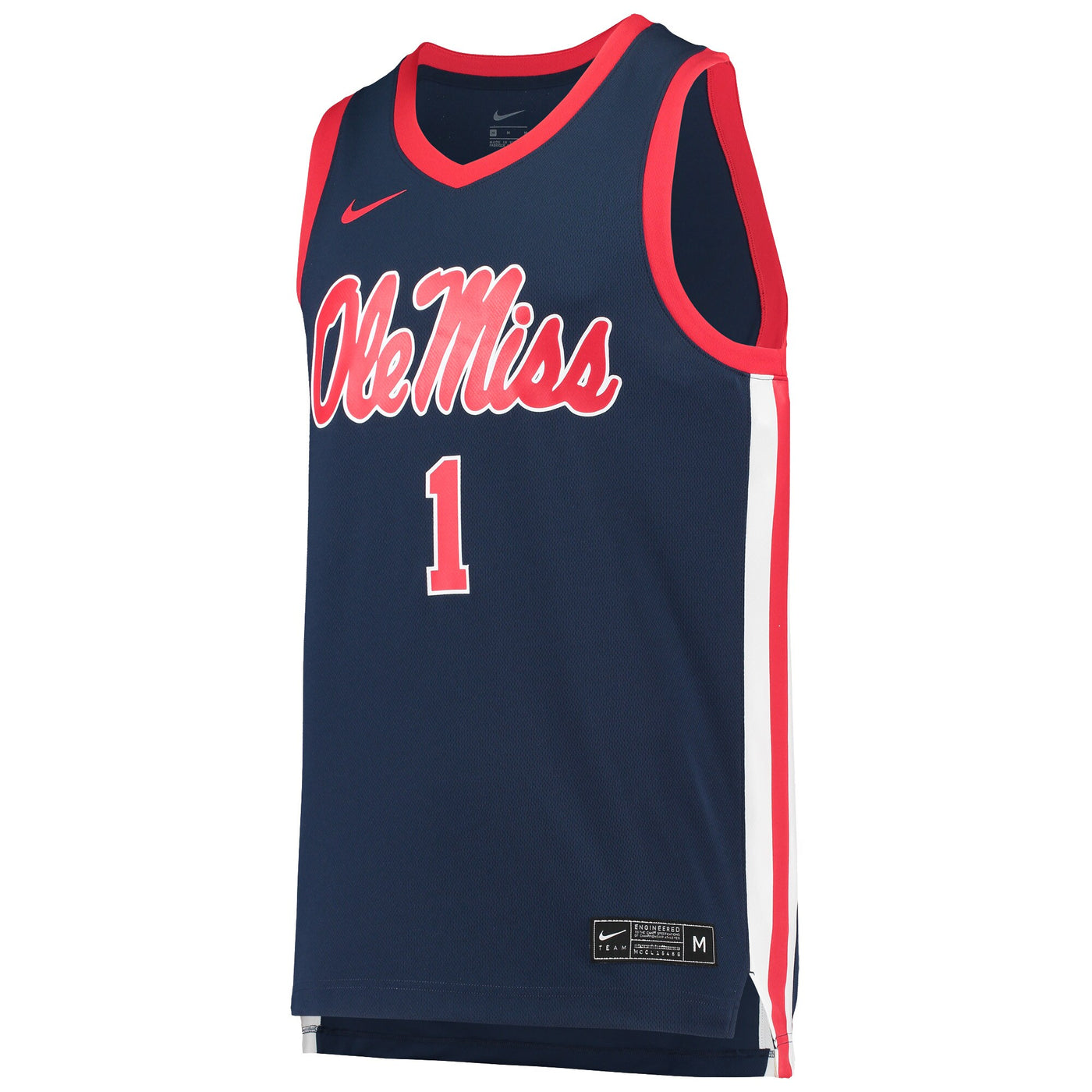 Nike #1 Navy Ole Miss Rebels Replica Basketball Jersey