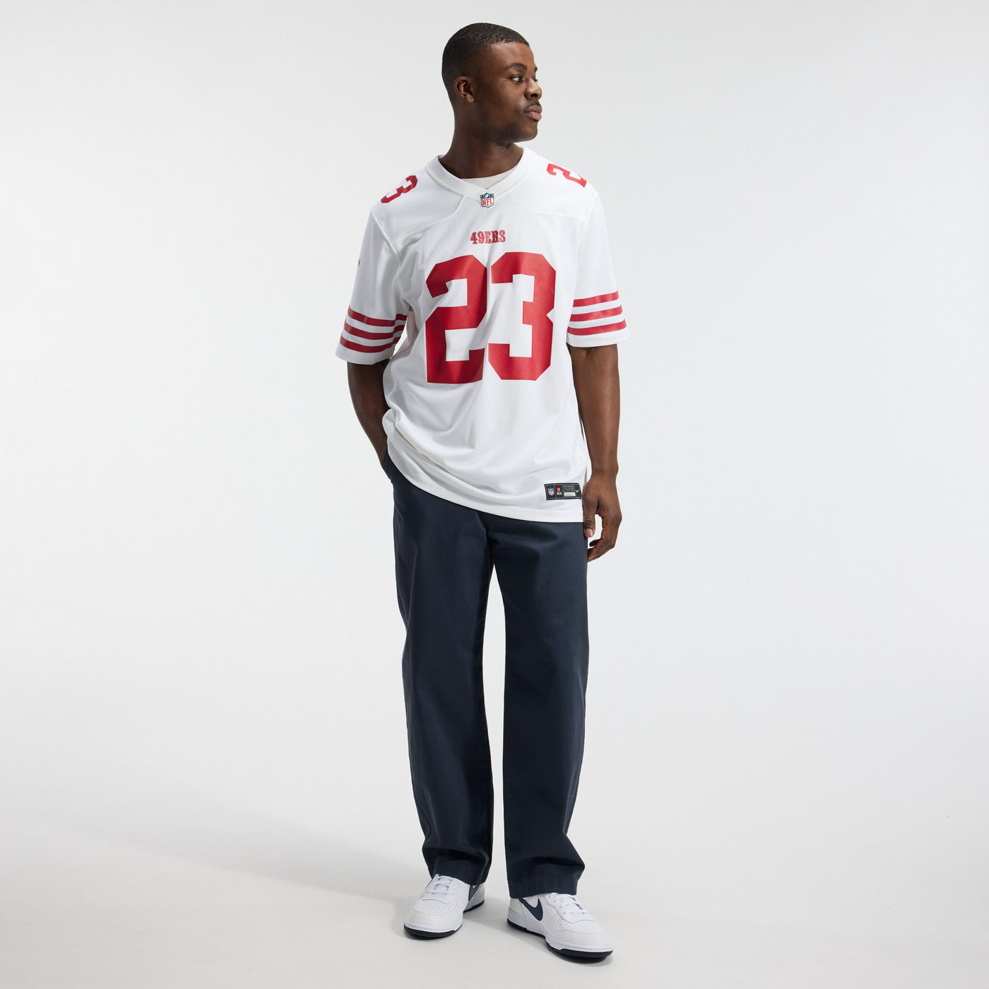 San Francisco 49ers Christian McCaffrey Nike White Game Player Jersey